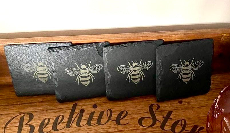Slate Bee Coasters & Placemats