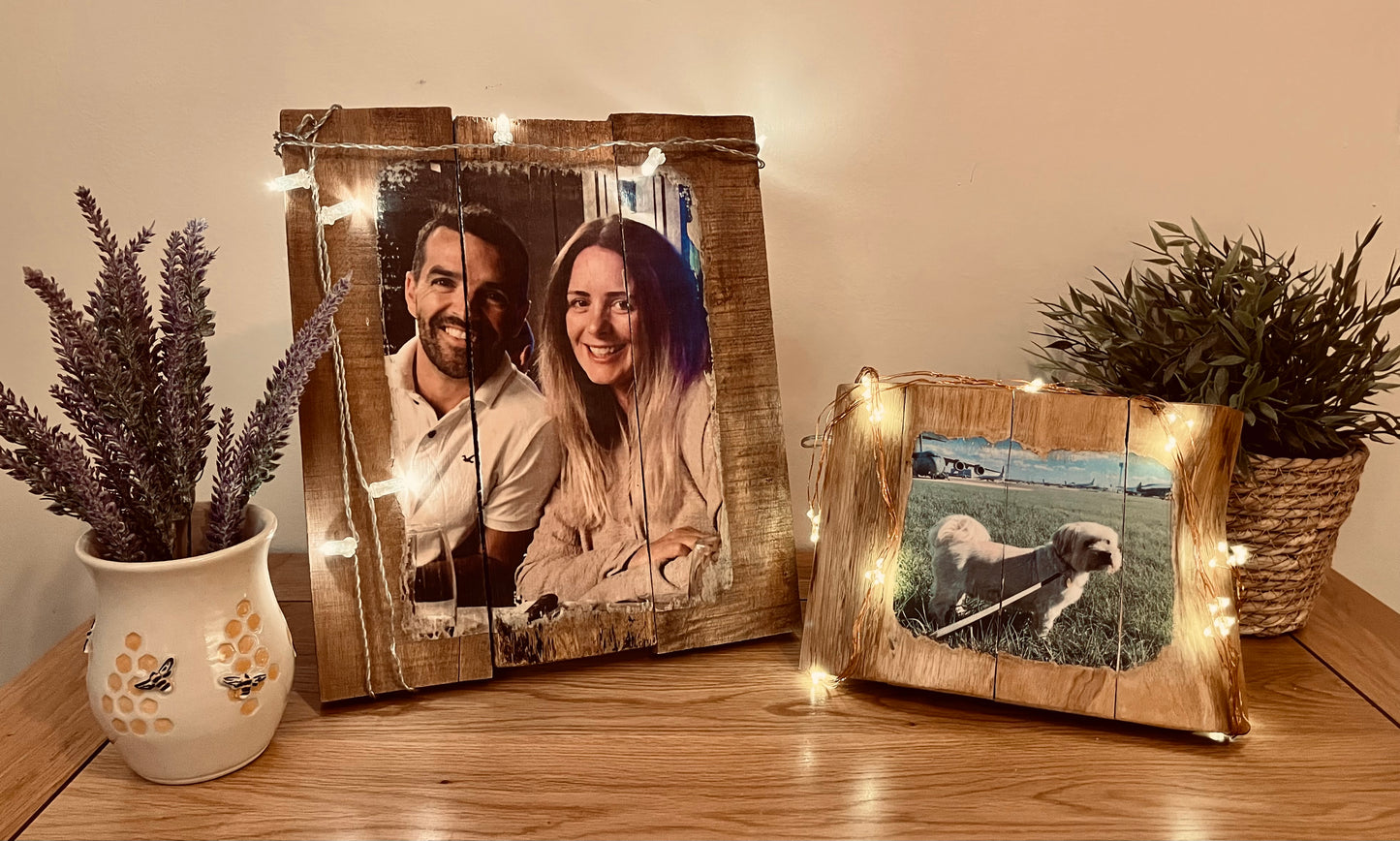 🌿 Timeless Oak Photo Plaques – For Pets and Loved Ones 🌿