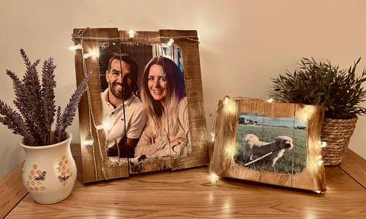🌿 Timeless Oak Photo Plaques – For Pets and Loved Ones 🌿